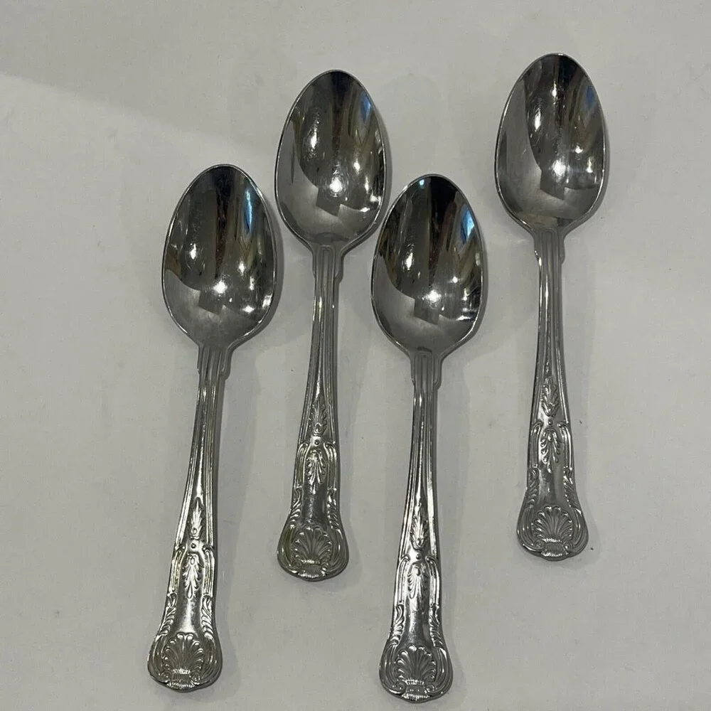 Reed & Barton Select Stainless‎ Flatware Kings 175th Anniversary 4 Soup Spoons